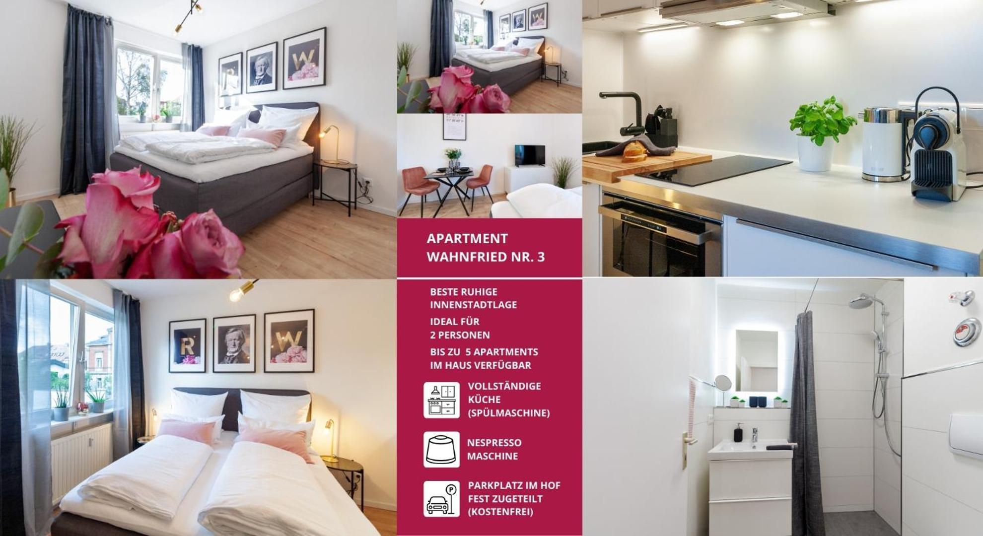 Apartment Wahnfried No3 - Citynah Wohnen Mit Kueche Und Duschbad, Parkplatz, 300M Zur Fussgaengerzone Bayreuth Exterior foto
